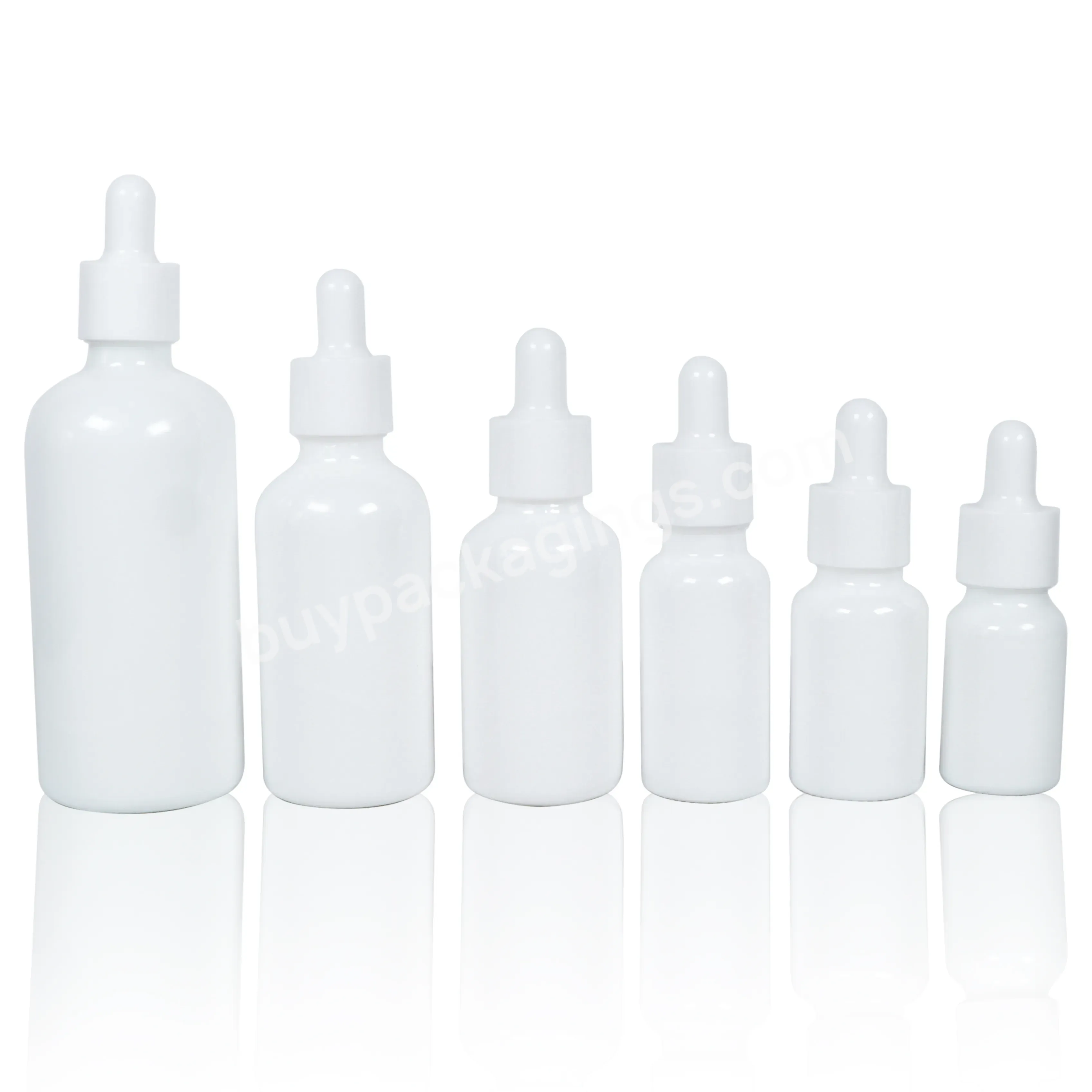 5ml 10ml 15ml 20ml 30ml 50ml Opal White Glass Bottle White Porcelain Essential Oil Dropper Bottle Essence Cosmetic Serum Bottles