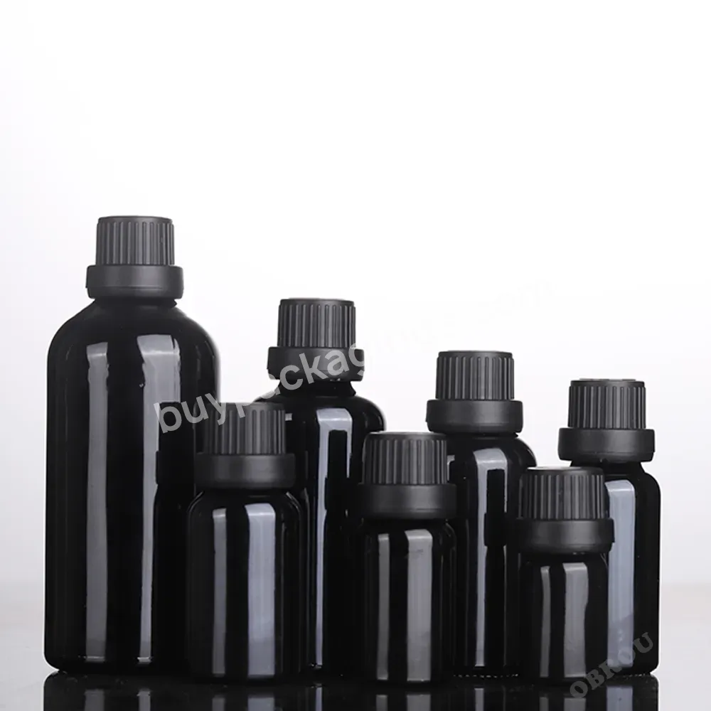 5ml 10ml 15ml 20ml 30ml Essential Oil Black Bottle With Orifice Reducer 100ml Opaque Oil Orifice Reducer Bottle