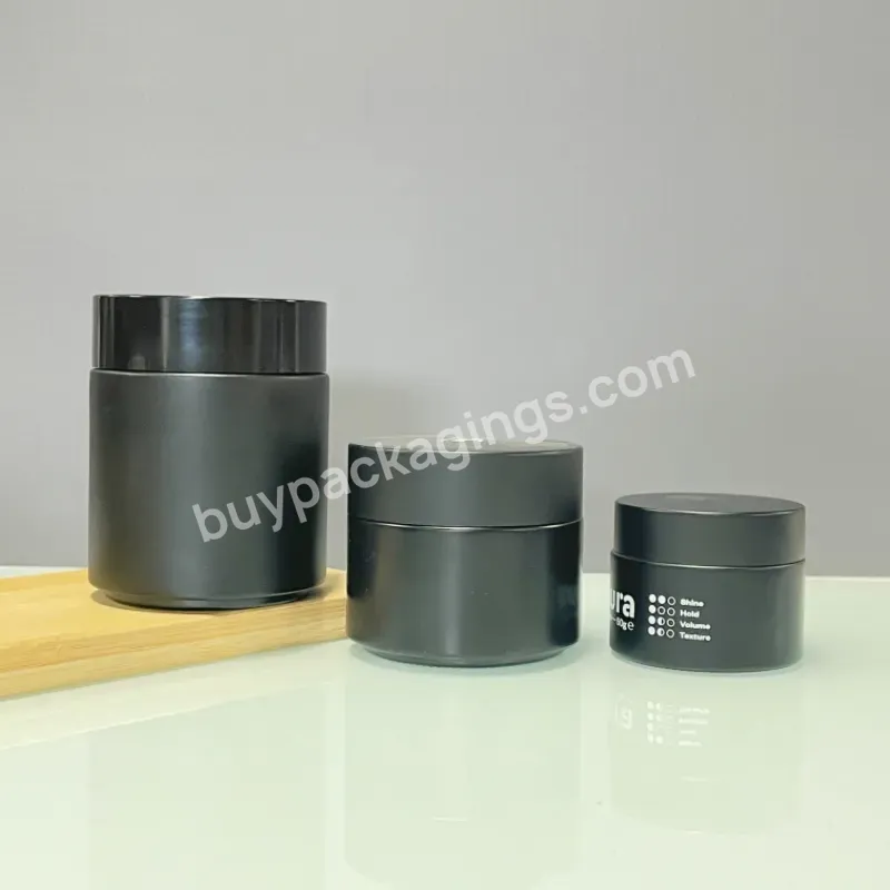 5ml 10ml 15ml 30ml 50ml 100ml 200ml Matte Black Wide Mouth Glass Jar 1oz Black Glass Cream Jar With Lid - Buy 60g Black Glass Cosmetic Jar,High End Black Glass Jar Cosmetic,Frosted Black Cosmetic Glass Jar 200ml Matte Black.