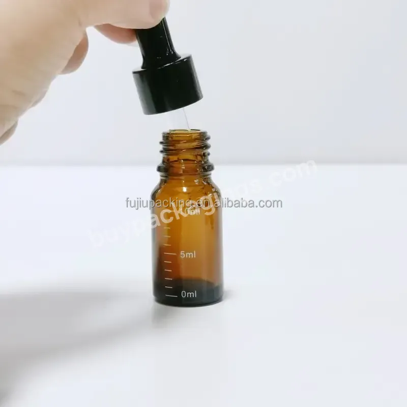 5ml 10ml 15ml 30ml 50ml 100ml Cosmetic Serum Essential Oil Glass Amber Dropper Bottle With Measurement Markings