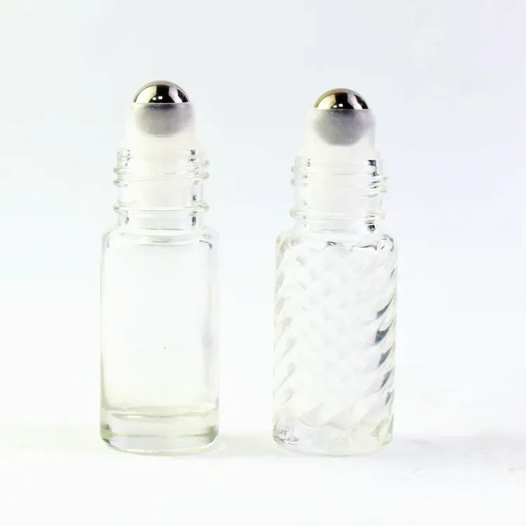 5ml 10ml 15ml 30ml Essential Oil Roll On Glass Bottle With Rose Gold Cap Premium Roll Ball Perfume Bottle