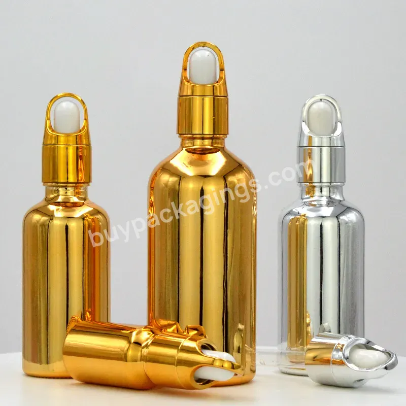 5ml 10ml 15ml 50ml 1oz 3oz Shiny Gold Silver Glass Dropper Bottle For Cosmetic Frosted Serum Bottle Spray Bottle - Buy Free Sample Fancy Essential Oil Flat Square Matte Clear Matte Black Glass Dropper Bottles,Cuticle Oil Bottle With Dropper,30ml Seru