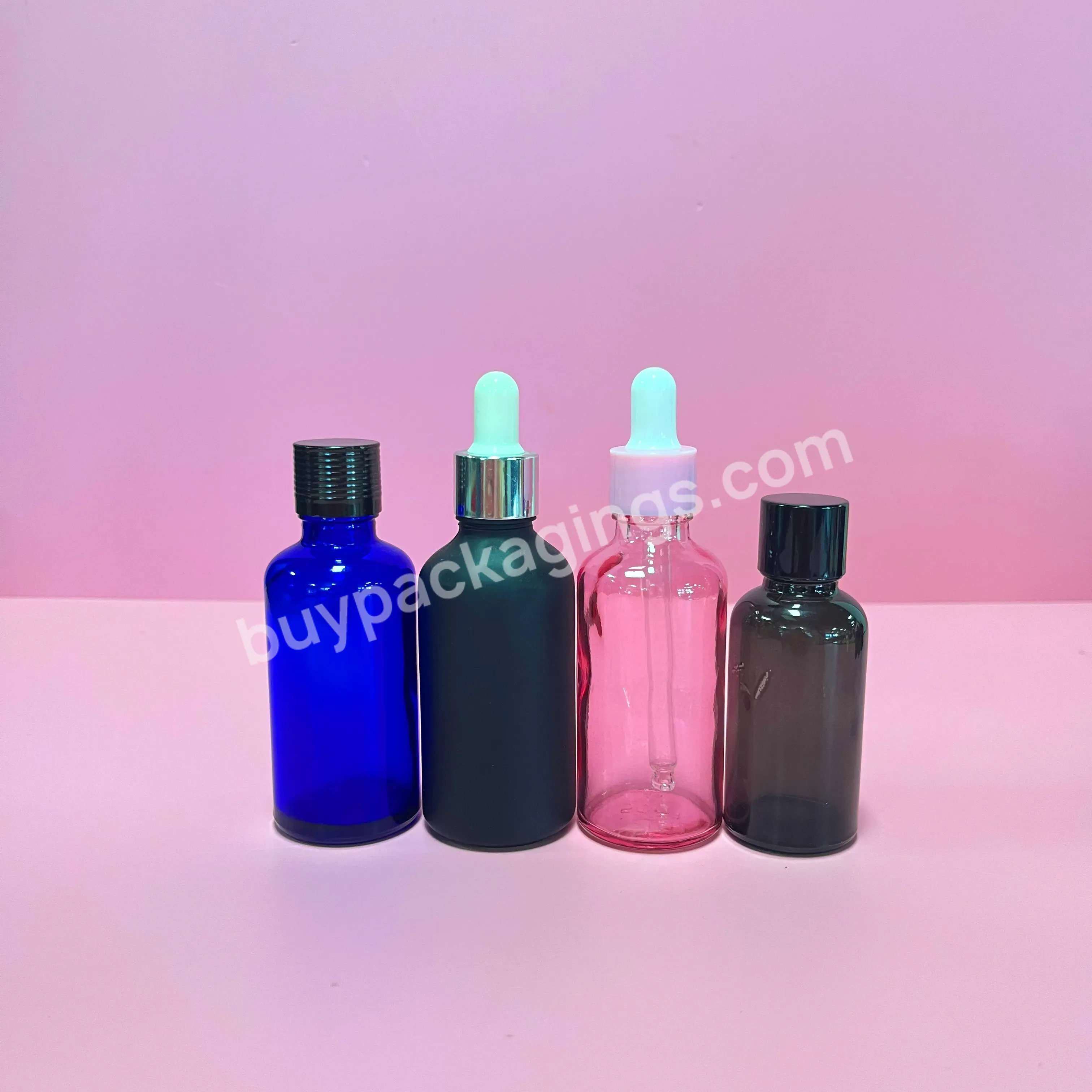 5ml 10ml 20ml 30ml 50ml 100ml 120ml Matte Frosted Pink Blue Green Glass Dropper Bottle Essential Oil Bottles With Lid