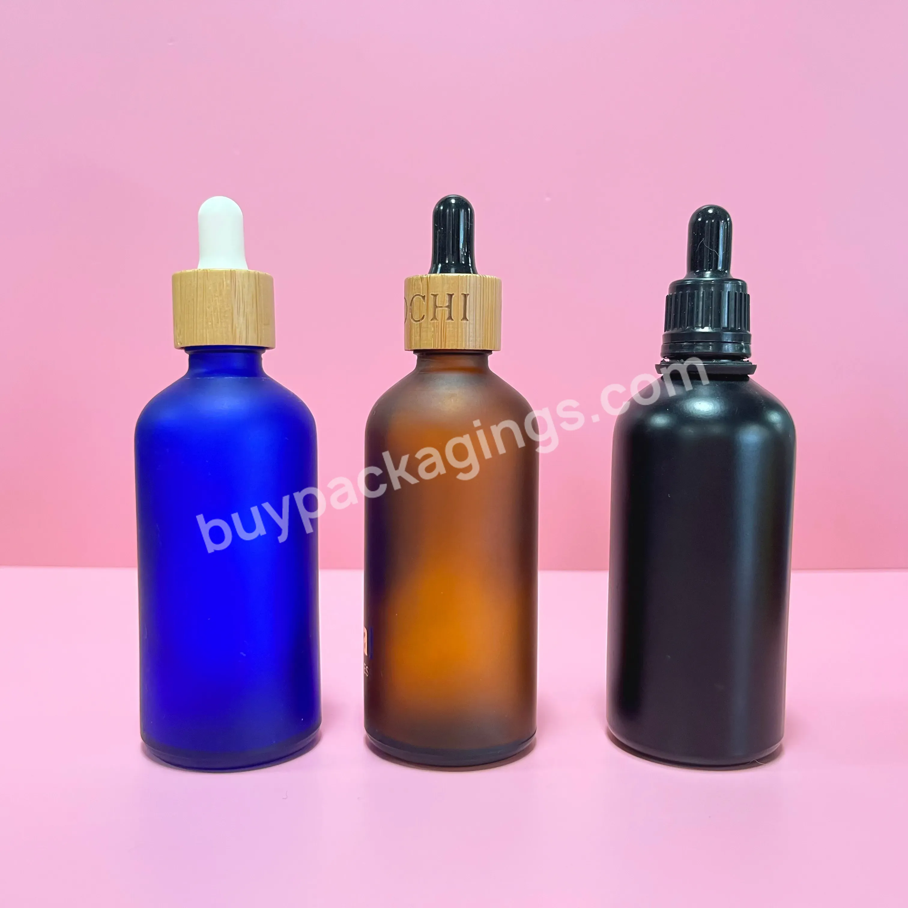 5ml 10ml 20ml 30ml 50ml 100ml 15ml Blue Amber Black Glass Pipette Hair Oil Essential Oil Glass Dropper Bottles With Lids