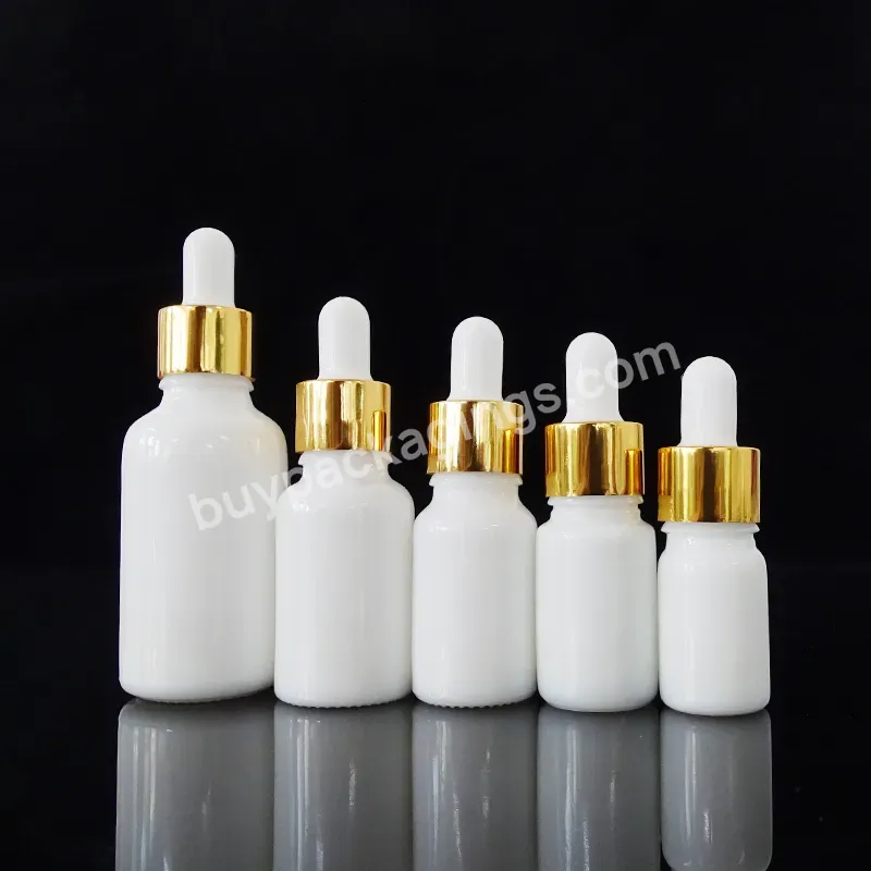 5ml 10ml 20ml 30ml 50ml 100ml Empty Custom Opal White Glass Porcelain Dropper Bottle For Cosmetic Packaging