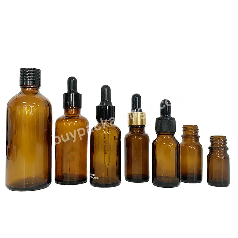 5ml 10ml 30ml 50ml 100ml Essential Hair Oil Brown Glass Dropper Bottle Round Glass Dropper Bottles Wholesale