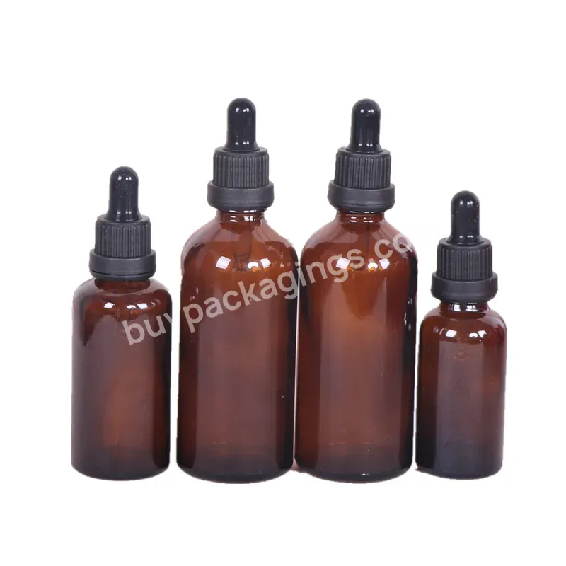 5ml 10ml 30ml Glass Amber Essential Oils Set 30 Ml Glass Dropper Bottle For Aroma With Child-proof Cap