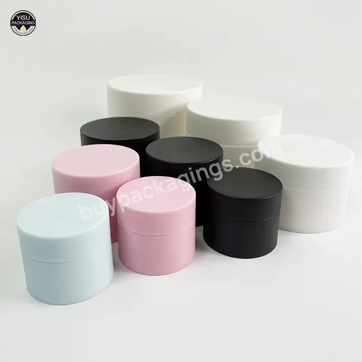 5ml 15g 20g 30g 50g Empty Sample Cute Colorful Cosmetic Jar Skin Care Cream Container Matte White Blue Pink Black Pp Plastic Jar