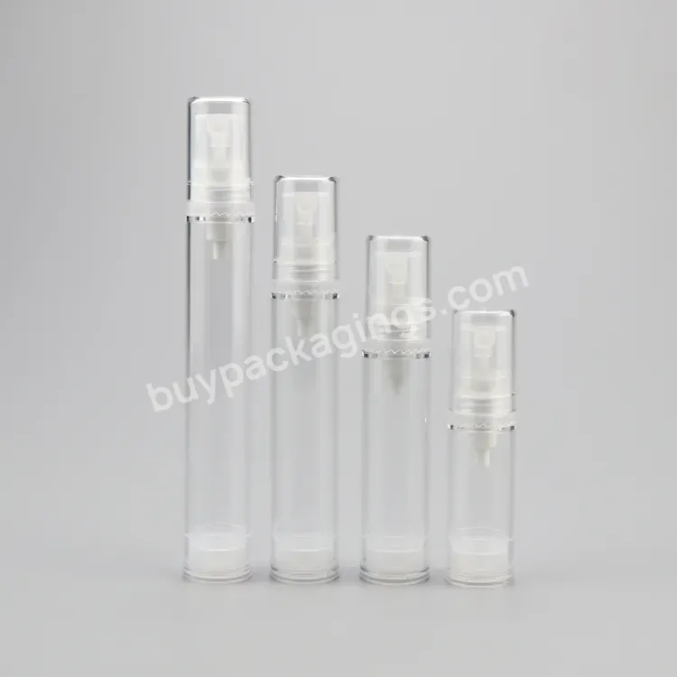 5ml 15ml 30ml 50ml 100ml 120ml 150ml 200ml Cosmetic Packaging Plastic Bottle Transparent Vacuum Airless Pump Bottle