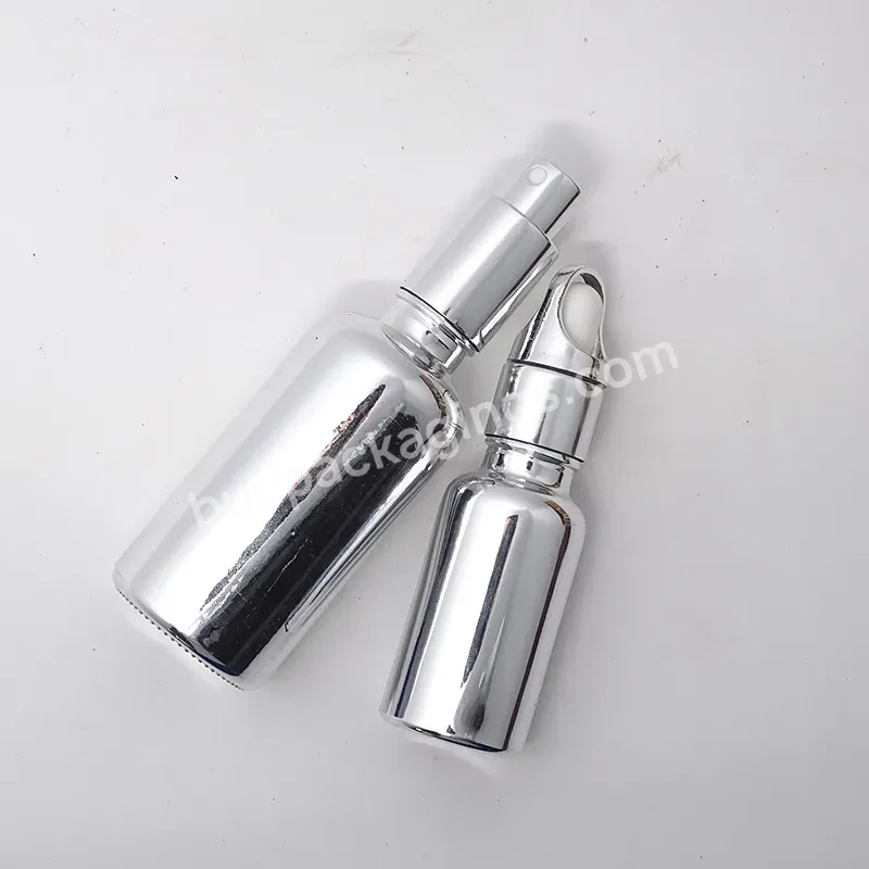 5ml 15ml 30ml 50ml 100ml Competitive Price Glass Frosted Black Round Glass Dropper Bottle Silver Lids With Cosmetic Serum Oil