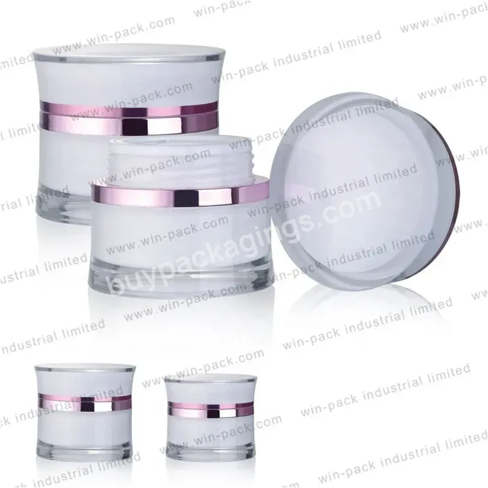 5ml 15ml 30ml 50ml Fashion Private Label Acrylic Cream Jar Small Cream Jars Aluminium Cosmetic Jars