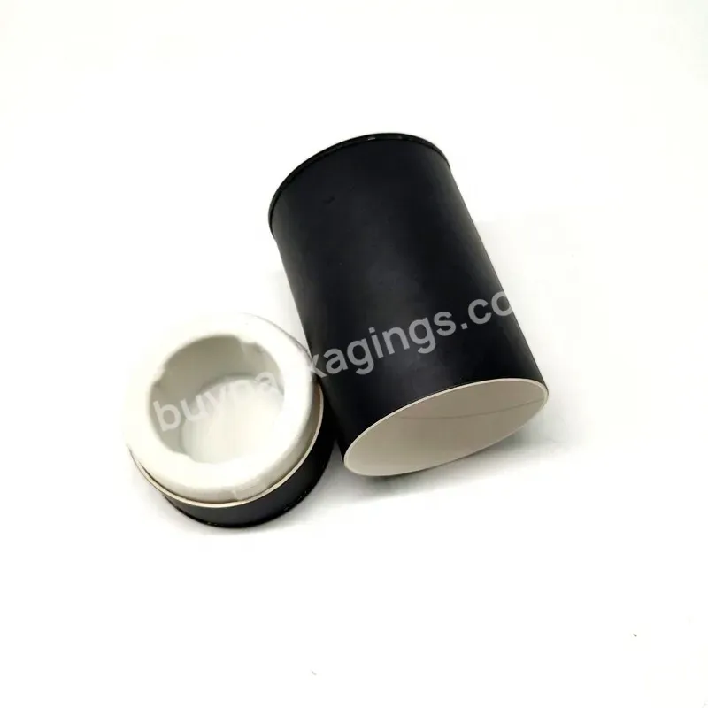 5ml 50ml 100ml Perfume Bottles Packaging Metal Lid Cylindrical Paper Box With Eva Insert