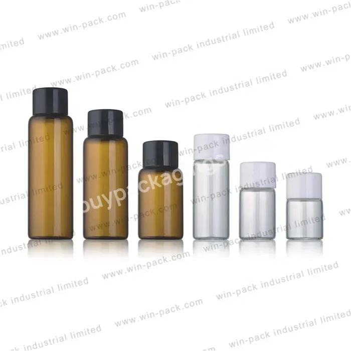 5ml 7ml 8ml 10ml 20ml 25ml 30ml Cosmetic Packaging Amber Clear Tube Bottle For Essential Oil Perfume With Screw Cap