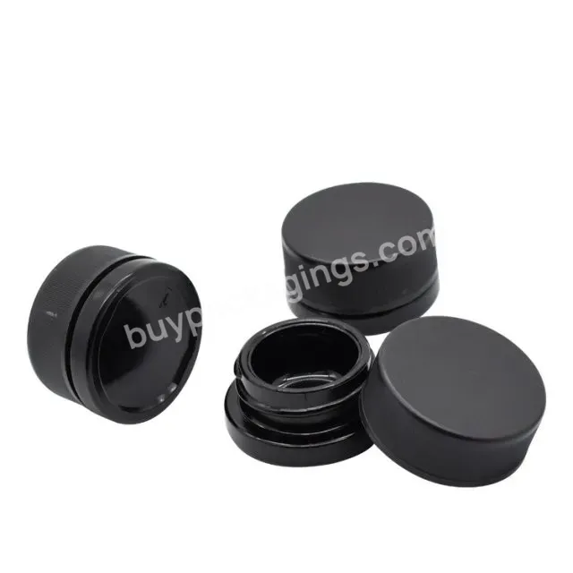 5ml 7ml 9ml Child Resistant Solid Matte Black Glass Concentrate Jar Container White Cr Lid