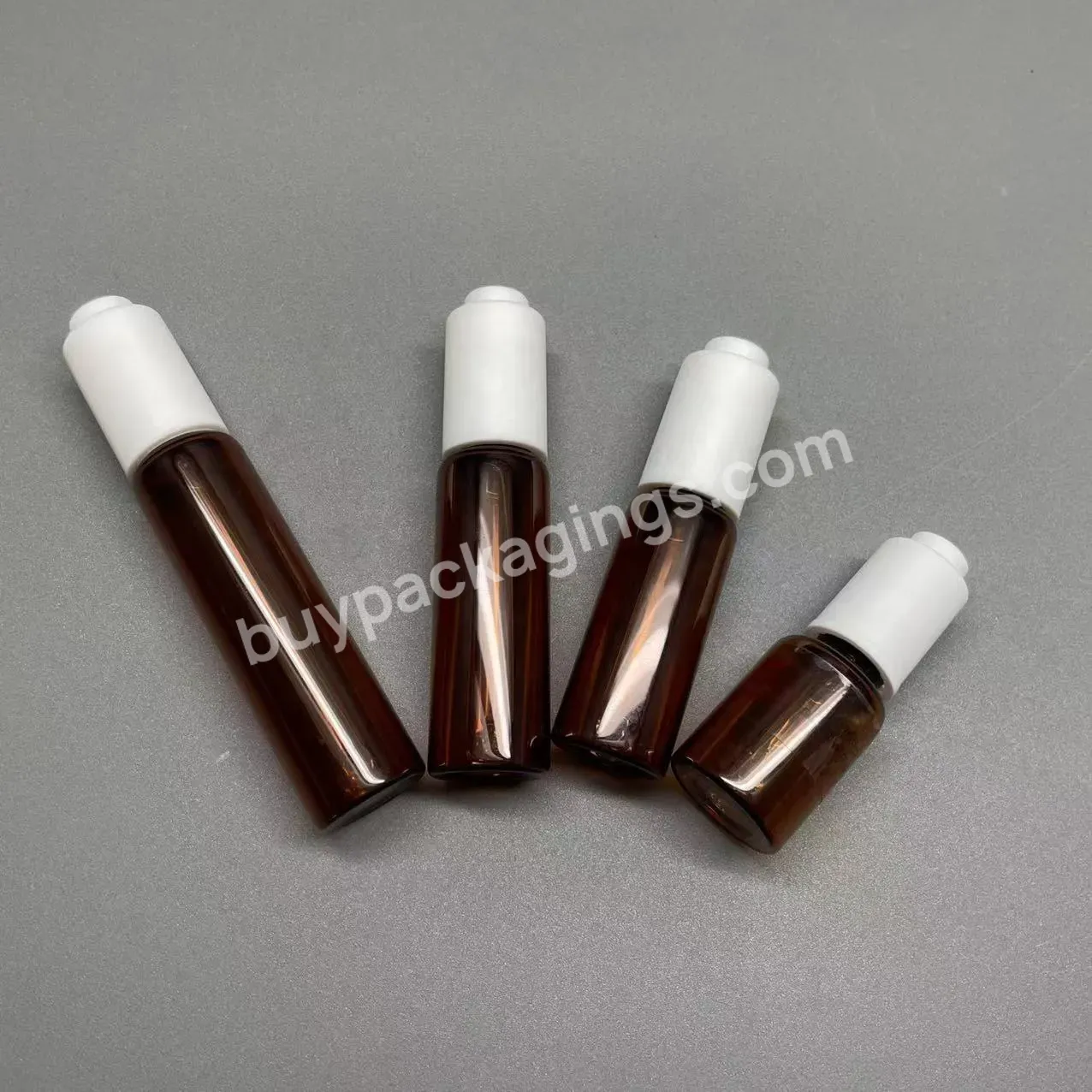 5ml 8ml 10ml 12ml Dropper Bottle Glass Round Bottle Serum Screen Printing Cosmetic Packaging With Press Dropper