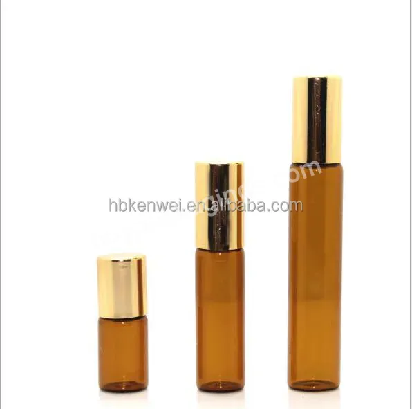 5ml Amber Glass Roll On Bottle Perfume Roller Bottle