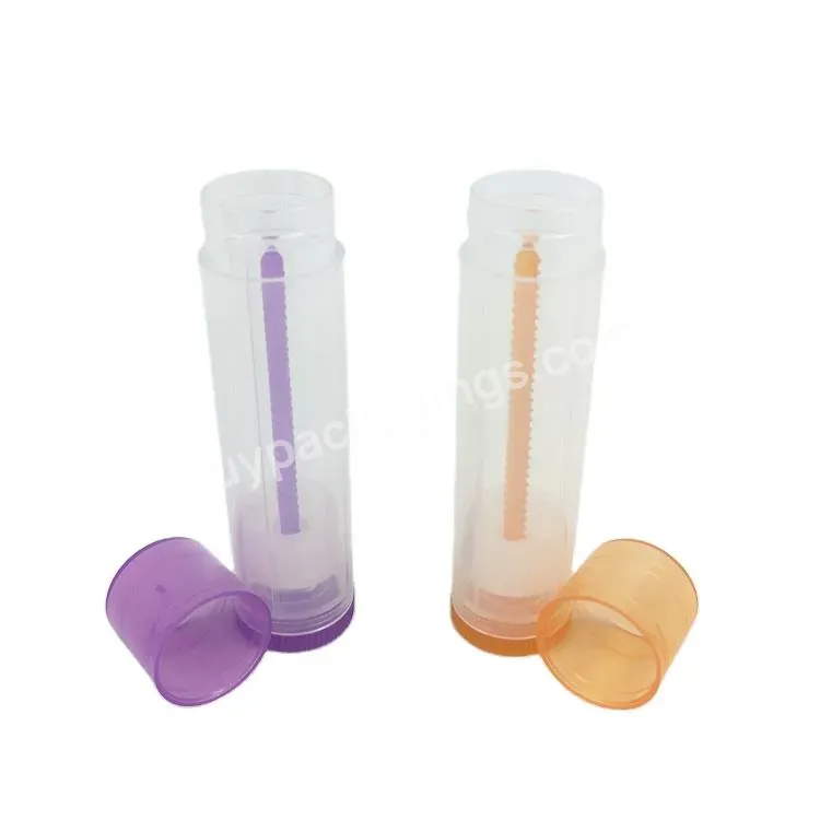 5ml Empty Small Cylinder Pp Transparent Plastic Lip Balm Tube Container Manufacturer/wholesale Logo