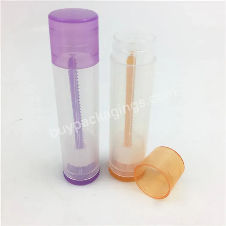 5ml Empty Small Cylinder Pp Transparent Plastic Lip Balm Tube Container Manufacturer/wholesale Logo - Buy Lip Balm Tube.