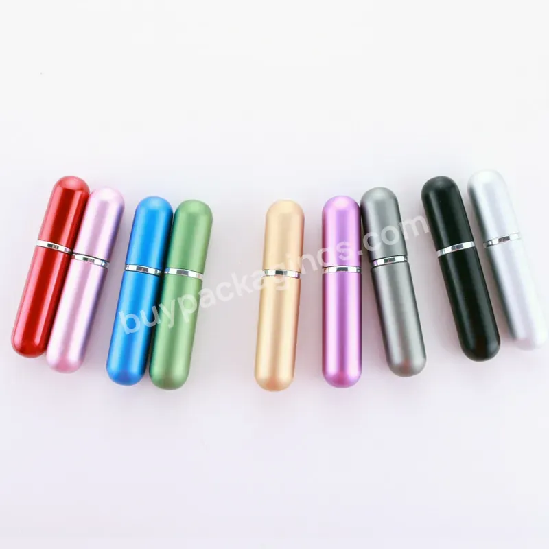 5ml Glass Empty Mini Portable Perfume Atomizer Refillable Bottle Aluminum Spray Packaging Bottle Cosmetic Container