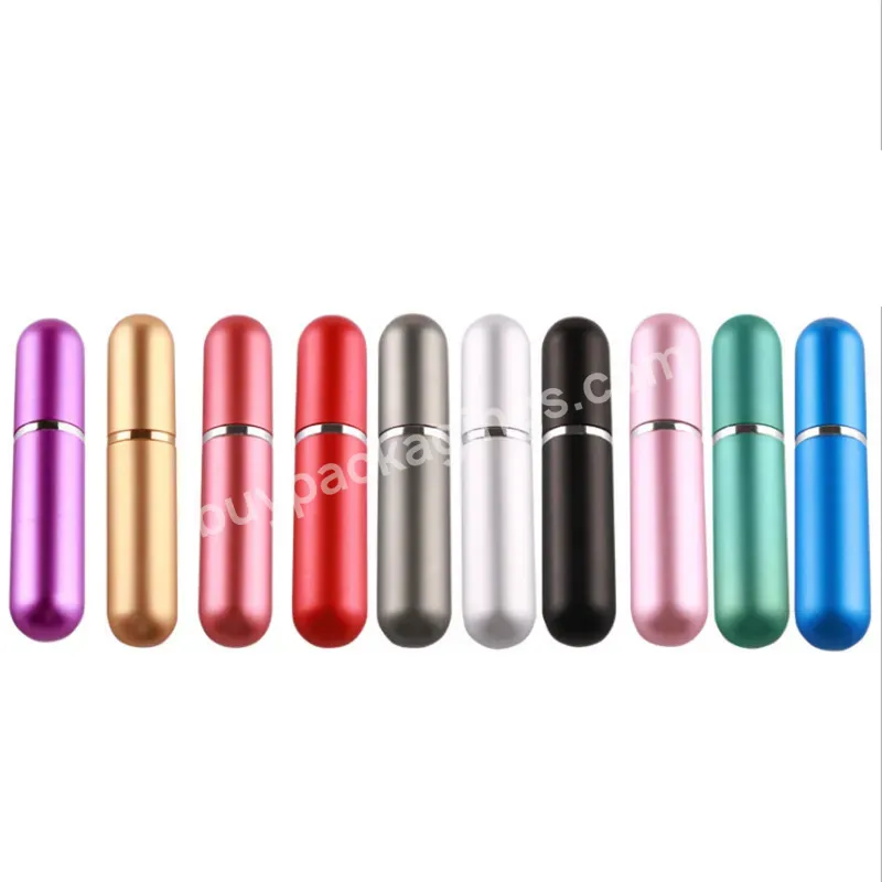 5ml Glass Empty Mini Portable Perfume Atomizer Refillable Bottle Aluminum Spray Packaging Bottle Cosmetic Container