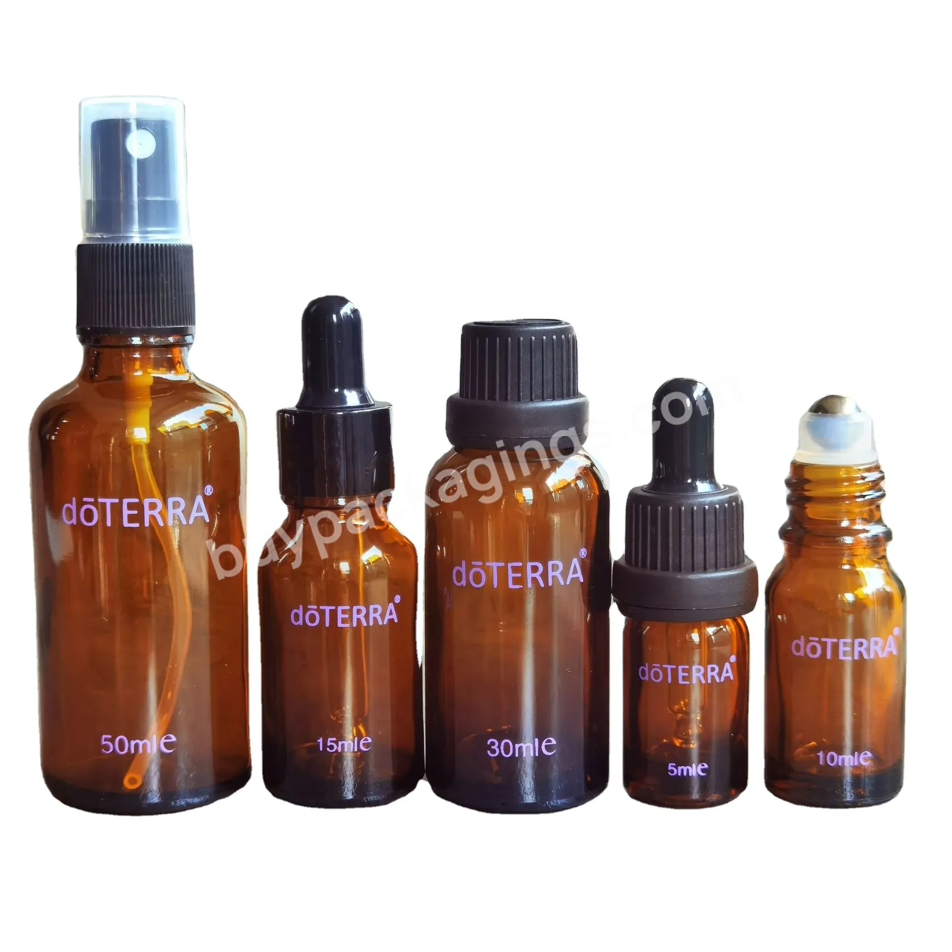 5ml/10ml/15ml/20ml/30ml/50ml/100ml Amber Roll On /essential Oil Vials/glass Dropper Bottles/spray Top Doterra