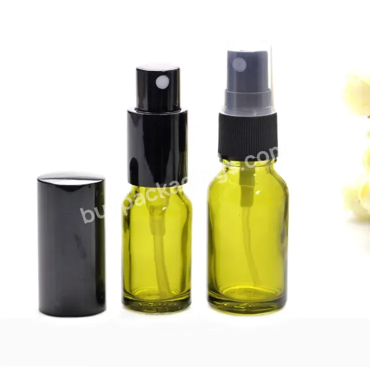 5ml/10ml/15ml/30ml/50ml Glass Refillable Empty Perfume Spray Olive Green Bottle Face Lotion Atomizer For Travel