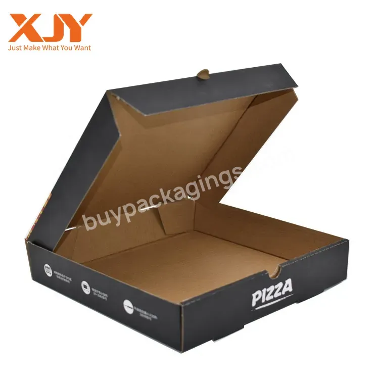 6 7 8 10 12 16 Inch Wholesale Custom Logo Prices Pizza Box Supplier Size Paper Packaging Black Kraft Pizza Box