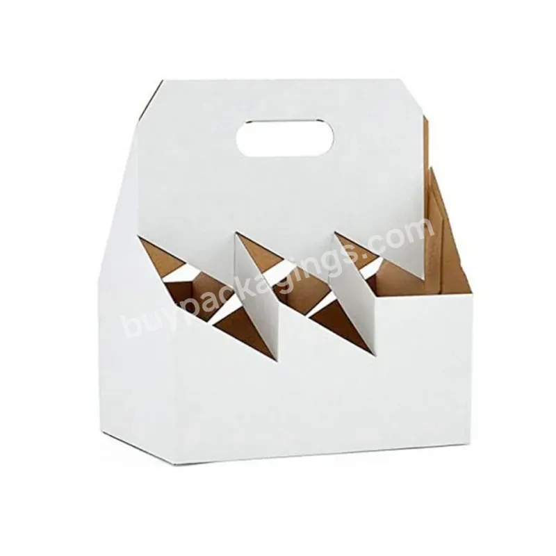 6 Bottle A Set Wine Carrier Box Red Wine Packaging Box Custom White Card Foldable Box For Wine
