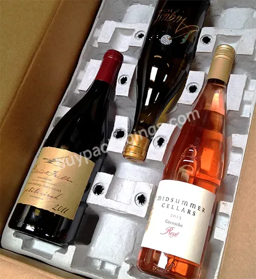 6 Bottle Molded Pulp Wine Shipper Complete Heavy Duty Wine Packaging Moulded Pulp Products Can Be Customized