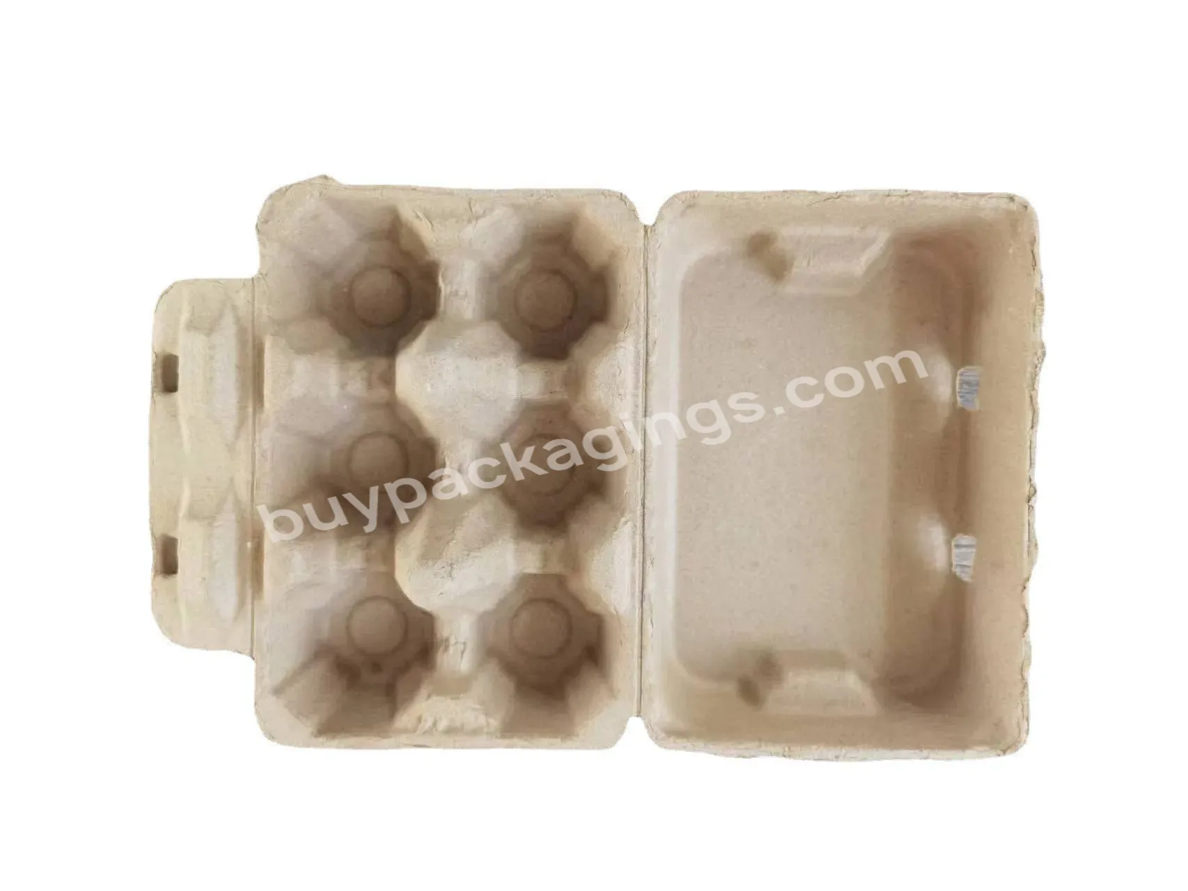 6 Hole Duck Egg Box Environmental Protection Degradable Paper Pulp Household Large Capacity Large Size 6 Pack Duck Eggs