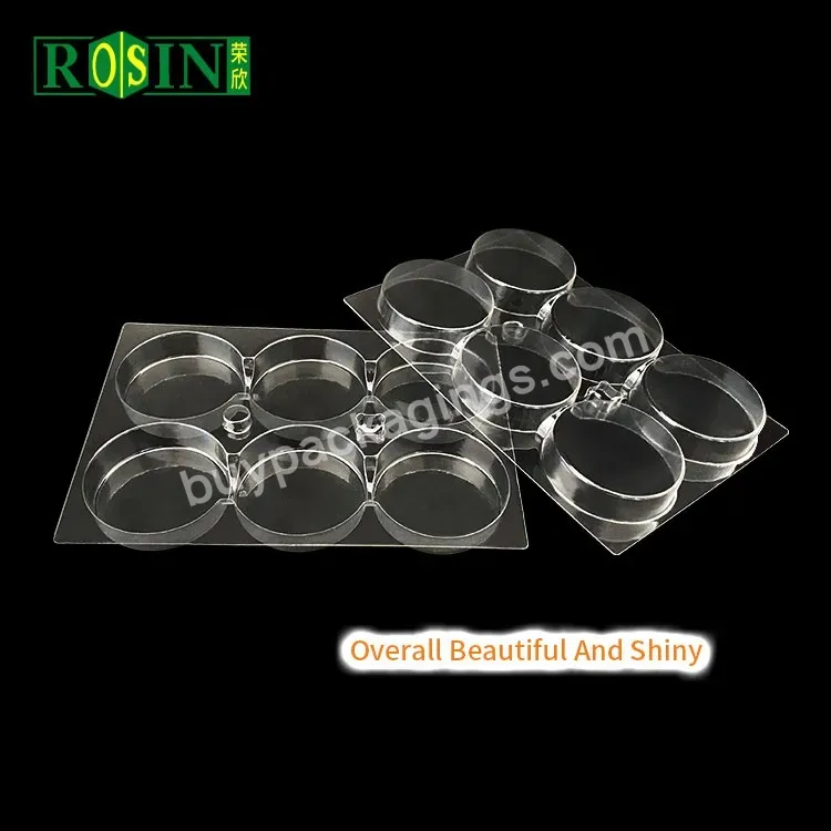 6 Macaron Pet Clear Blister Plastic Macaron Insert Tray Container Oem Custom Macaron Packaging Gift Box