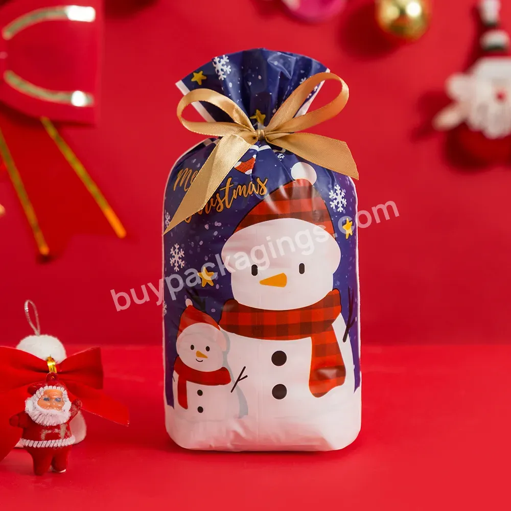 6 Style Mix Purchase,Xmas Ornament,Plastic Drawstring Gift Bag,Christmas Products