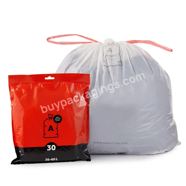 60 Gallon Trash Bags Drawstring Garbage Bag Packaging White Medical Garbage Bag With Own Design