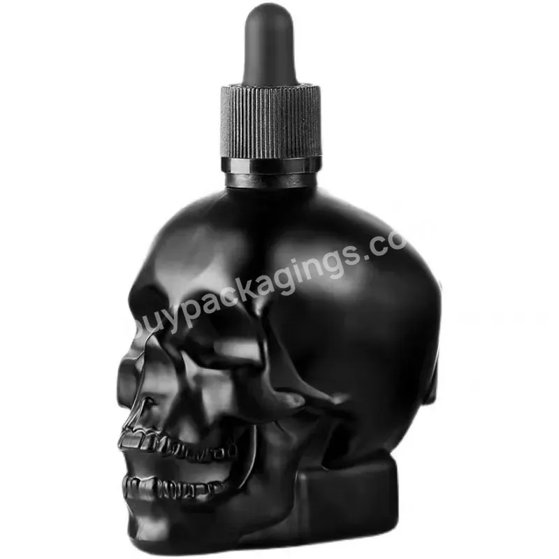 60 Ml 2 Oz Hair Oil Dropper Bottles Mini Perfume Skull Glass 30ml Glass Bottle With Dropper Pipette