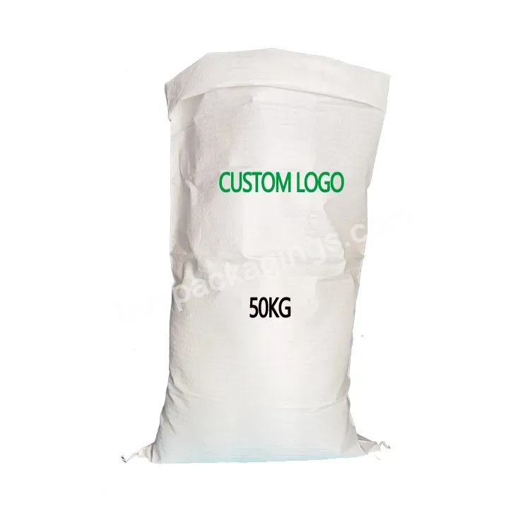 60 X 100cm 50kg White Pp Woven Polypropylene Bag China Manufacturers