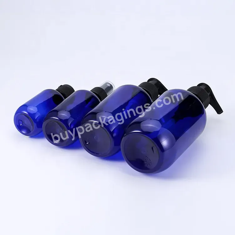 60/100/200/300/500/1000ml Blue Plastic Pet Lotion Pump Shampoo Bottles Fine Mist Sprayer Bottles