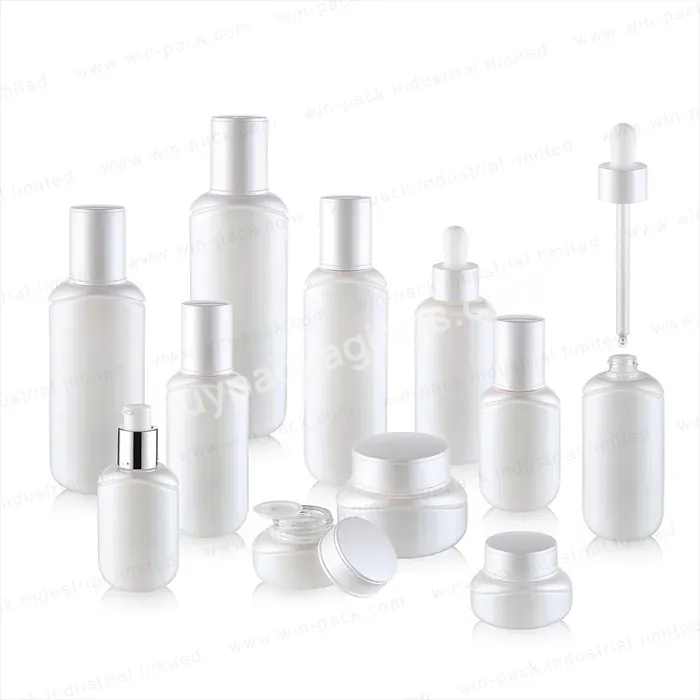 60g 35ml 100ml 120ml White Porcelain Elegant Glass Bottle Essential Oil Cosmetic Glass Bottles