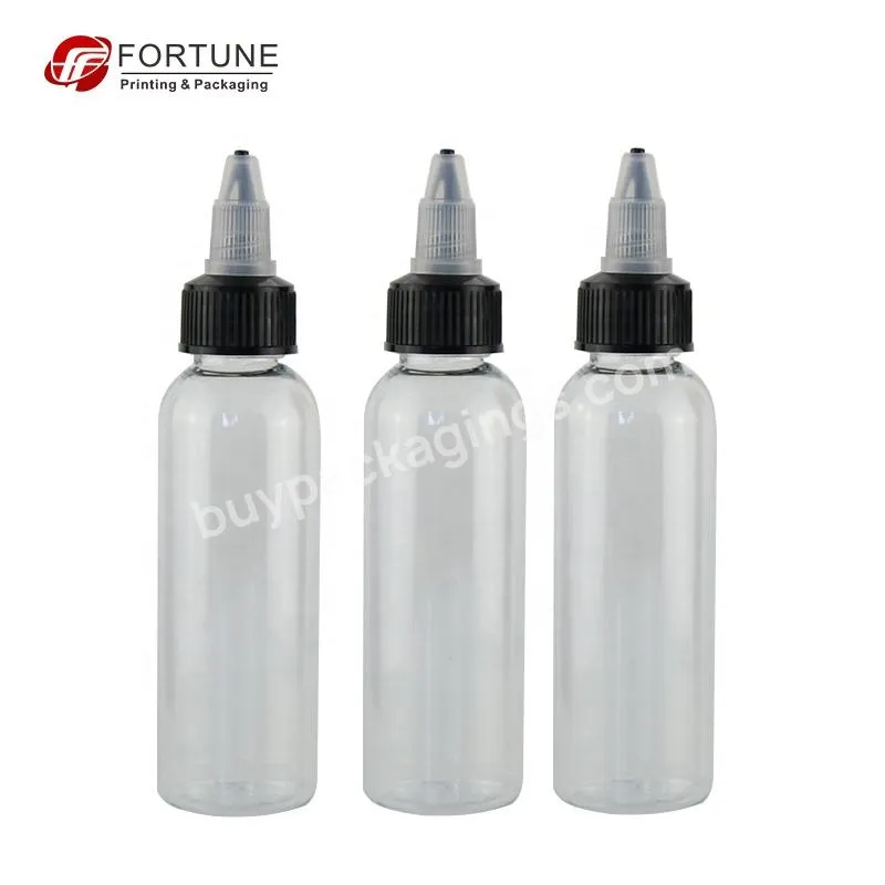 60ml 120ml 150ml PET Plastic Squeeze Twist Cap Liquid Hair Oil Bottle