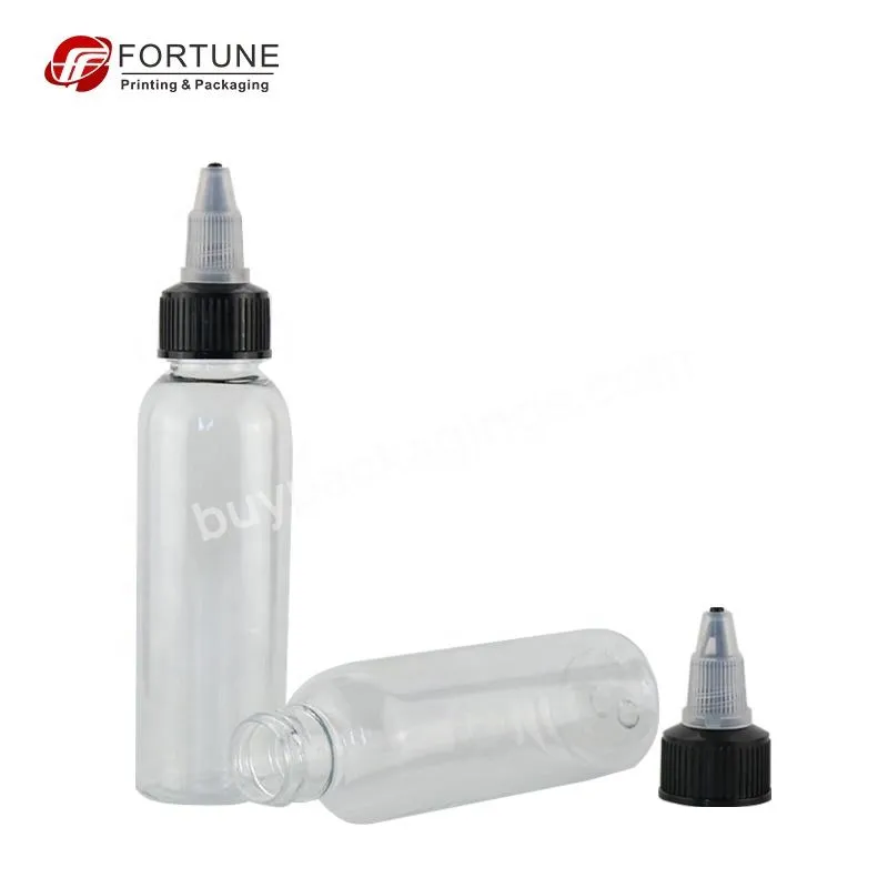 60ml 120ml 150ml PET Plastic Squeeze Twist Cap Liquid Hair Oil Bottle