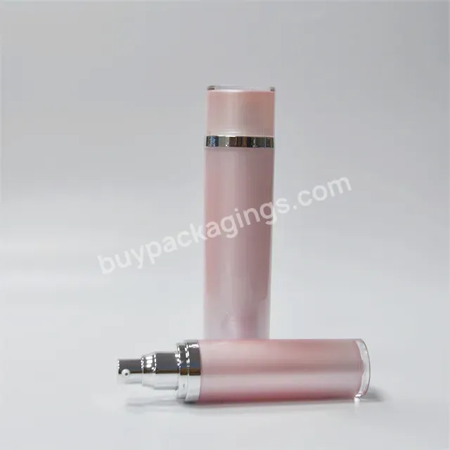 60ml 120ml Pink Cosmetic Packaging High-end Acrylic Lotion Pump Bottle Toner Bottle With Lid Recyclable Plastic Bottle