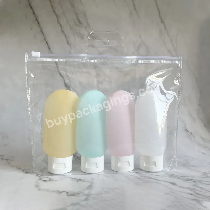 60ml Lotion Tube Bottle Four-color Travel Dispenser Bottle Set Squeeze Flip Cap Bottle