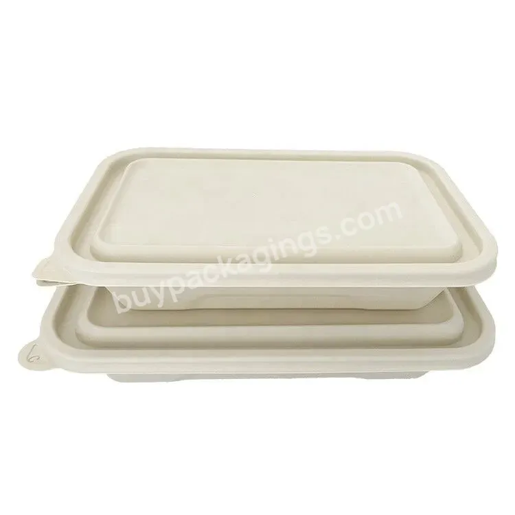 650ml 1000ml Corn Starch Fast Food Container Biodegradable Microwave Lunch Box Plastic Food Meal Prep Containers