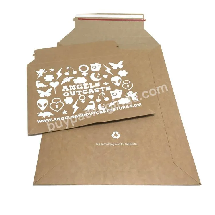 6*8 inch Custom Print Paper Cardboard Mailers Shipping Packaging Envelopes Flat Rigid Mailer