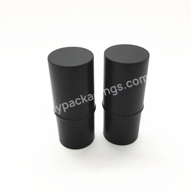 6g,10g Black Empty Plastic Packaging Round Shape Twist Lip Balm Tubes Container Pink Lipstick Tube