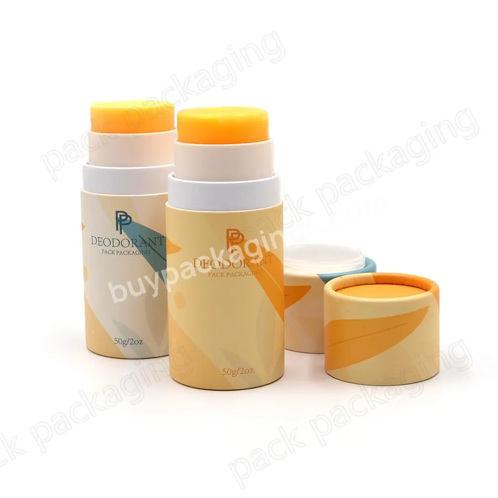 6ml 8ml 15ml 30ml 50ml BPA free twist up paper deodorant stick container tube for body balm product