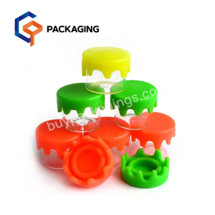 6ml Glass Container Smell Proof Cream Concentrate Oil Dripping Silicone Lid Container Small Jar For Glass Container