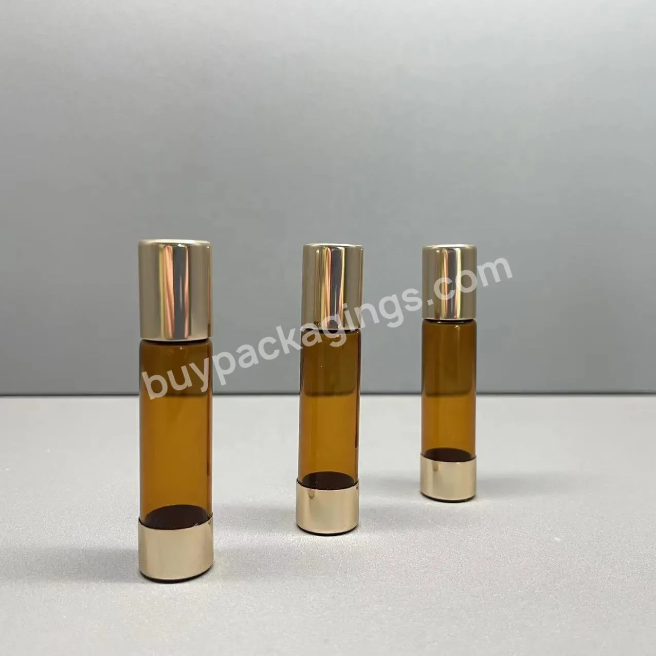 6ml Transparent Amber Roller Bottle Roller Ball Glass Bottle Thin Roll On Glass Container For Essential Oil