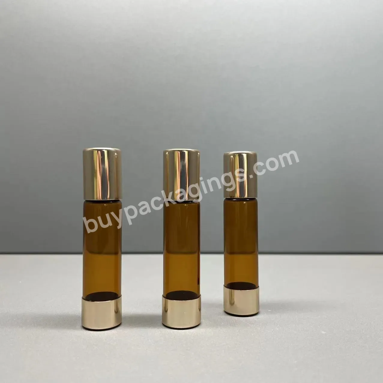 6ml Transparent Amber Roller Bottle Roller Ball Glass Bottle Thin Roll On Glass Container For Essential Oil