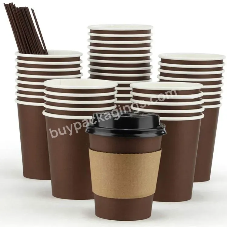 6oz Disposable Insulate Cup Coffee Suitcase Paper Bag