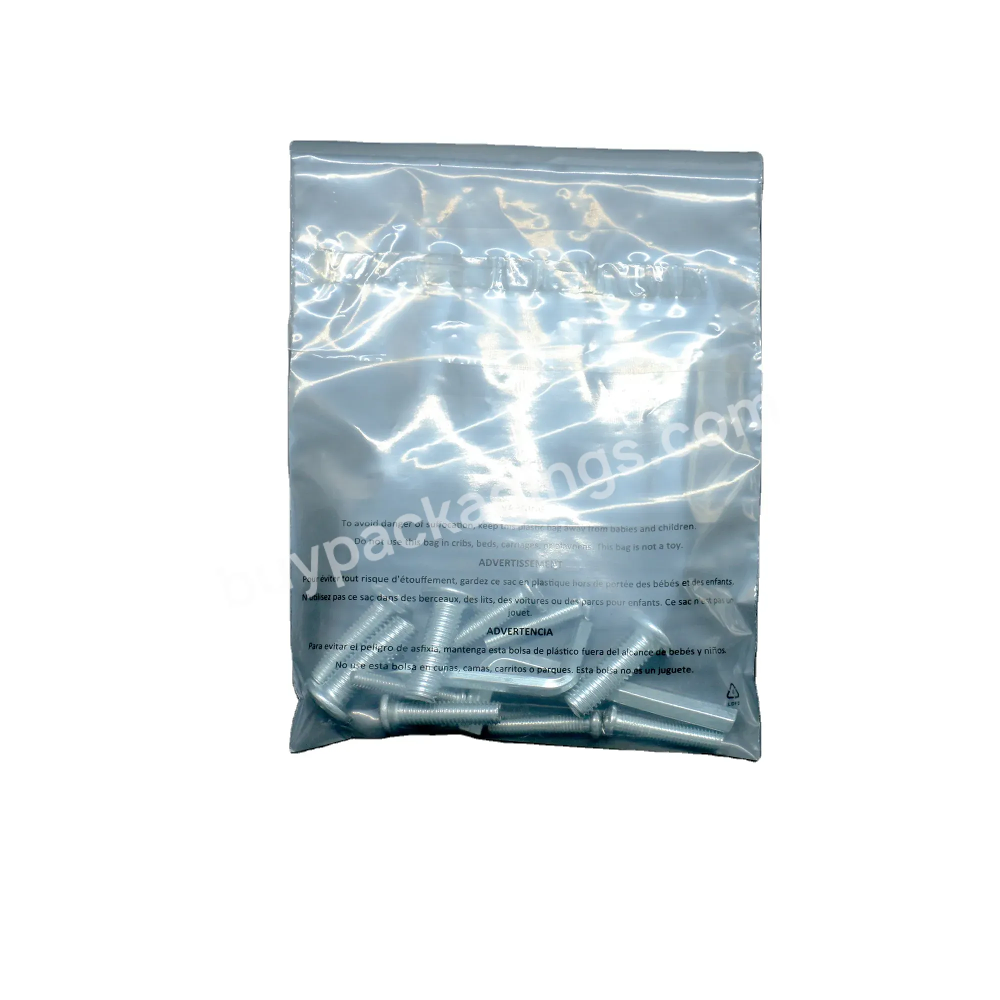 70 Micron Pe Clear Poly Bag Transparent Inner Package Plastic Courier Mailer Postage Satchel Bag For Clothes